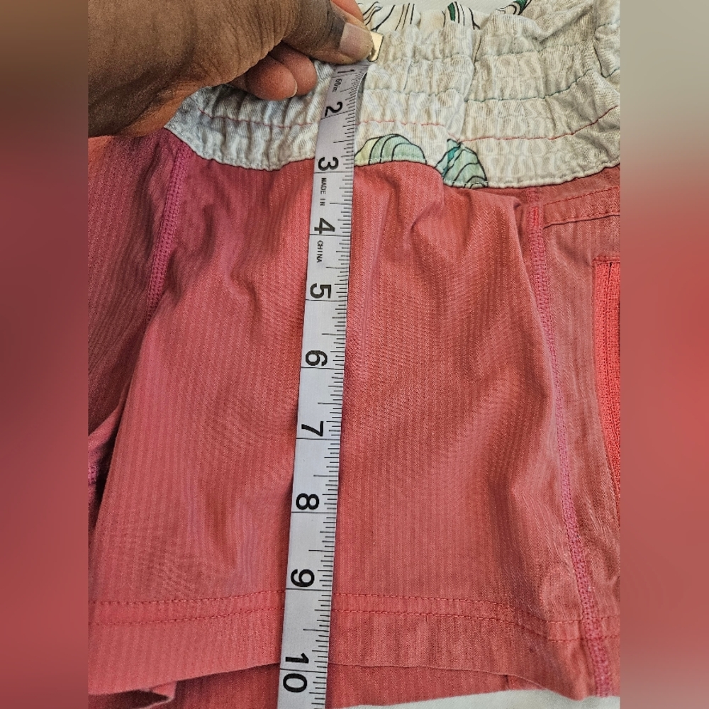 Coral Women's Shorts with Floral Waistband - Picture 8 of 12